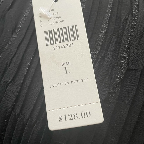 Anthropologie NWT: Sunday in Brooklyn Black Parlette Pleated Shift Dress - Picture 4 of 9